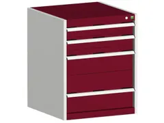 ladekast HxBxD 800x650x650mm 4laden romp RAL7035 front RAL3004