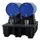 vatenbok,v. 2x 60l/2x 200l vat,HxBxD 380x1160x500mm,PE,zwart
