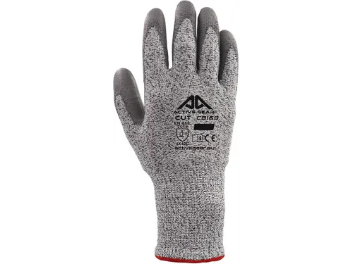 Handschoen ActiveGear snijbestendig grijs HPPE maat 9 / maat L