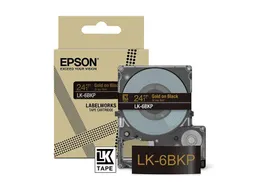C53S672096 Epson 24mm zwart goud LK-6BKP lettertape metallic 9m