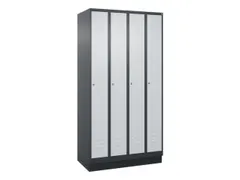 locker,HxBxD 1950x1000x500mm,4vak,vak B 250mm,cil.-slot,sokkel