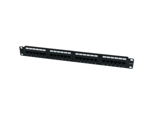 24 Port 1U Rackmount Cat6 Patch Panel
