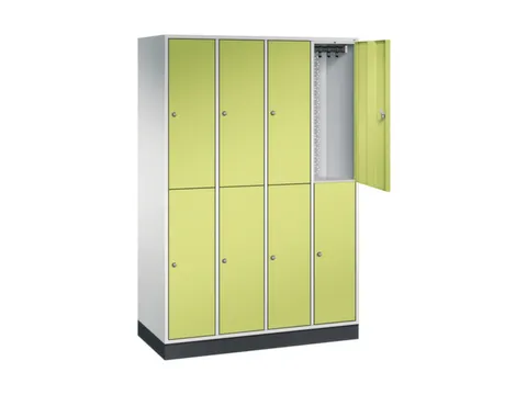 Dubbeldekse garderobekast,RAL 7035/RDS1108060,HxBxD 1950x1220x500mm