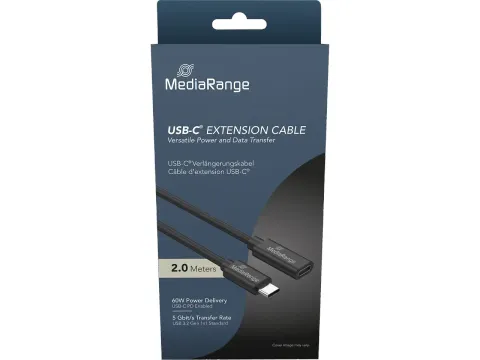 MRCS245 MEDIARANGE Verlengkabel USB 3.2 USB-C 5m 60 W zwart