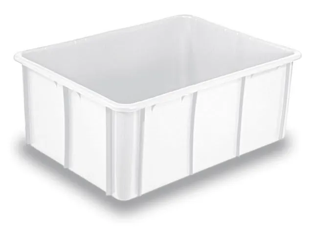 Stapelbak Pe Hxlxb 320X800X600Mm Inhoud 120L Naturel Wit