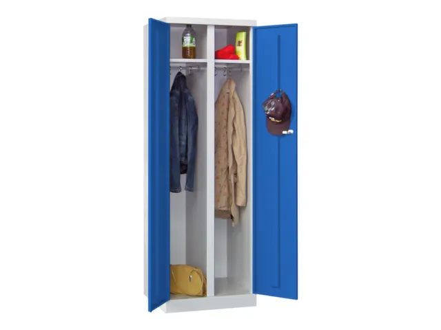 kleding-/wasgoedkast,HxBxD 1800x600x500mm,RAL7035,front RAL5010