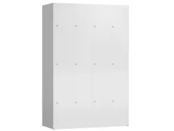 Lockerkast 1800x1185x500mm 4x3 vakken cilinderslot, sokkel, RAL9003