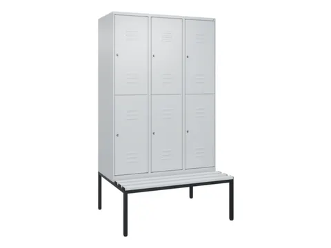 Dubbeldekse dekenkist,HxBxD 2120x1200x815mm,3x2vak.,vak B 400mm