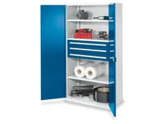 Materiaalkast Dubbelwandige Deur 1950x1000x600mm 3legborden 3laden