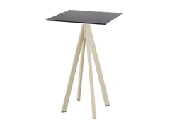 statafel,HxBxD 1090x700x700mm,rechthoekig,4voeten zandkleuren