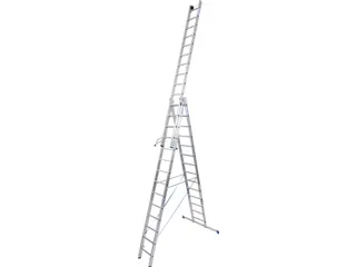 multifunctionele telescoopladder,3x14,sporten,balk L 3,9-10,25m - 1