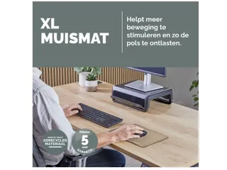 Muismat Fellowes Breyta XL zand 21x28cm - 2
