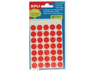 Apli Ronde Etiketten Ø13mm Rood - 1