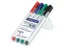 Etui 4 stuks Whiteboard Marker Assorti Compact 2mm