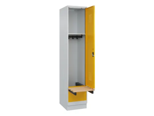 locker met bank,HxBxD 1950x400x815mm,1vak,vak B 400mm,cilinderslot