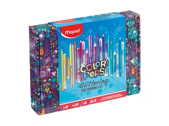 Tekenset Maped Color'Peps glitter 31-delig assorti