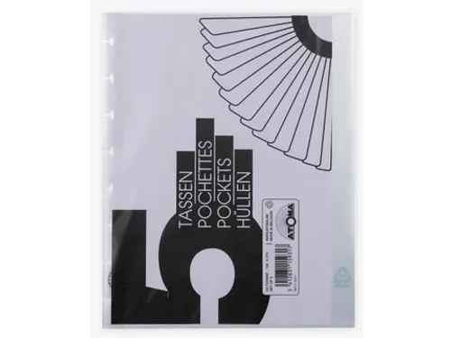 showtassen transparant voor A5+ schriften set van 5