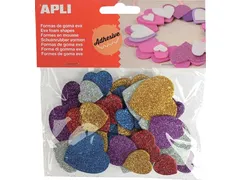 Zelfklevende Glitter Harten Blister Met 50 Stuks