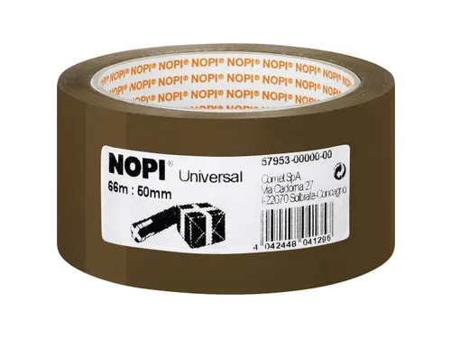 Nopi UNIVERSAL Verpakkingstape 66mx50mm Bruin