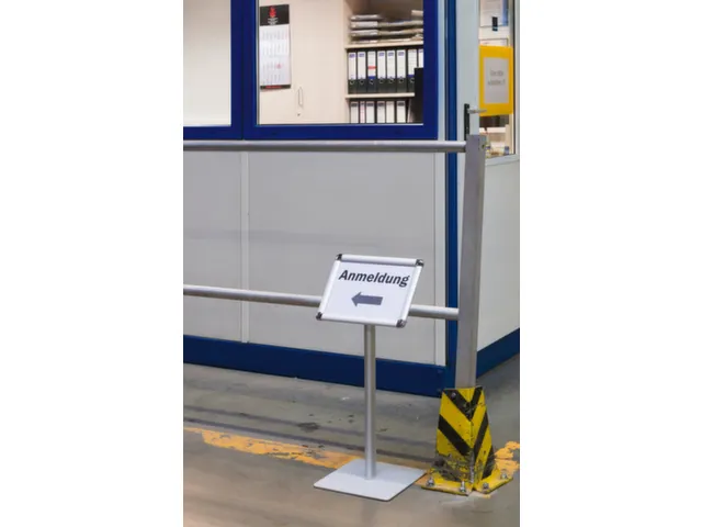 Infodisplay 800mm Din A4 Staand Zilver-Geanodiseerd