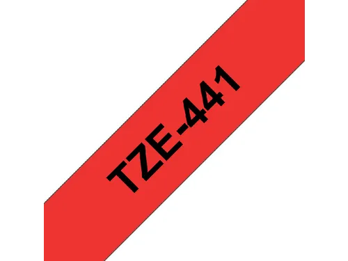 Labeltape Brother P-touch TZe-441 standaard 18mm zwart op rood