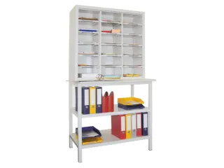 Postsorteerkast HxBxD 1950x1000x400mm 3x6 Vakken Ral7035 Front Ral7016 - 1