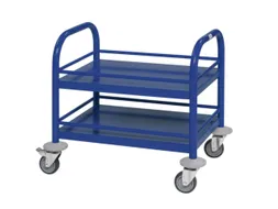 Serveerwagen,Draagverm. 80Kg,2Etage(S),Staaletage,Blauw