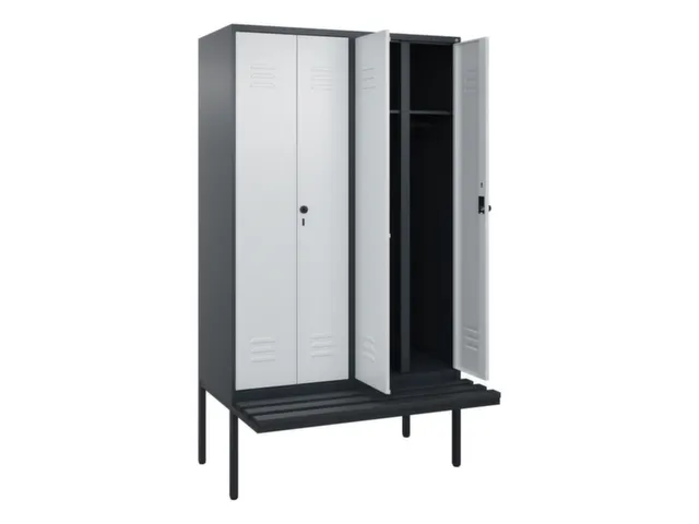locker voor scheiding van kleding,HxBxD 2120x1200x815mm,4vak