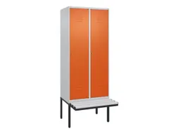 locker met bank,HxBxD 2120x800x815mm,2vak,vak B 400mm,cil.-slot