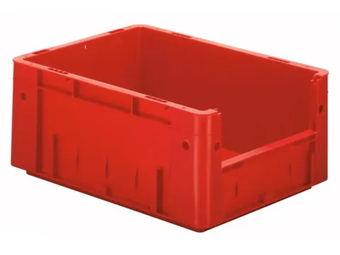 Euronorm Stapelkrat Rood 175x400x300mm 14.5l Gesloten Grijpopening