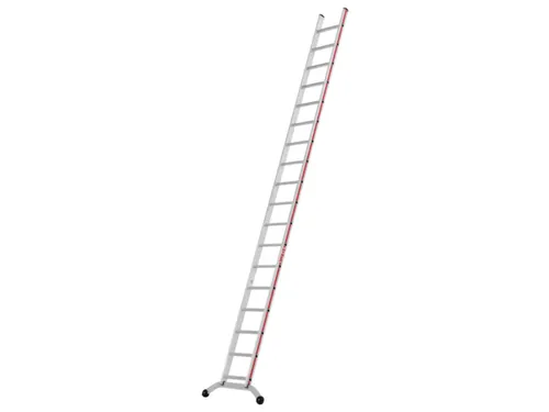 ladder,eenzijdig,18,verstevigde treden,balk L 4,72m,aluminium