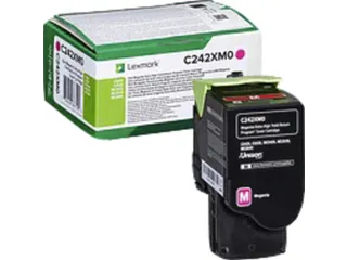 Tonercartridge Lexmark C242XM0 rood - 1