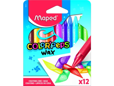 Waskrijt Maped Color'Peps Wax set á 12 kleuren