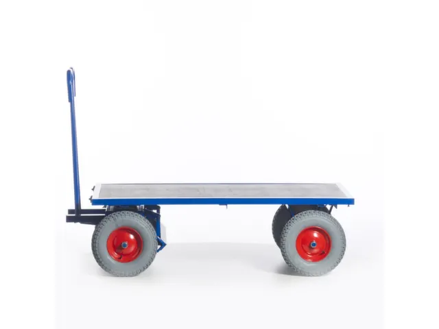 Handtrekwagen 1000kg 1600x800mm Luchtbanden Ral5010