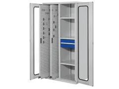 verticale kast,HxBxD 1950x1000x600mm,vensterdeur,RAL5010