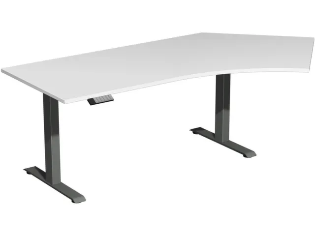 Elektrisch in hgte vst. hoekbureau,HxBxD 630-1280x2166x1130mm