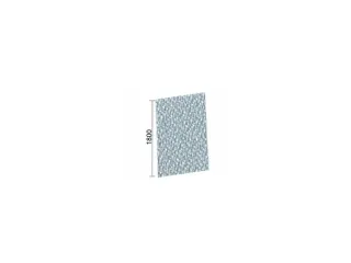 geluidabsorberende scheidingswand,HxBxD 1800x1000x41mm,wand stof,grijs - 2