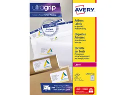 laseretiket Avery 38,1x21,2mm wit 100 vel 65 etiketten per vel