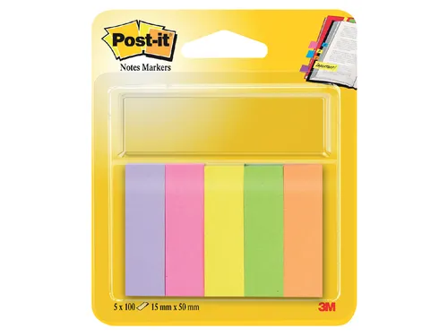 Markeerstrook Post-it 670 15x50mm papier assorti