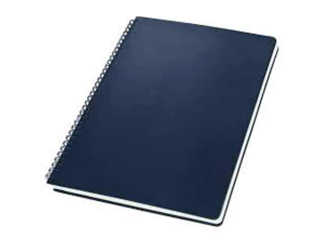 Notitieboek Conceptum A4 donkerblauw spiraal lijn HC 160pag 80gr