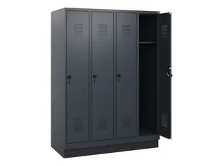 schoollocker,HxBxD 1630x1200x500mm,4vak,vak B 300mm,draaigrendel - 1