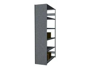 zijwand,v. inhaakstelling,HxD 2500x500mm,verzinkt,perforatieplaat - 2