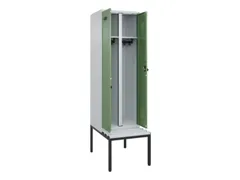 locker met bank,voor scheiding van kleding,HxBxD 2120x600x815mm,2vak