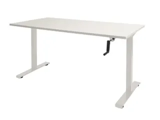 Dextro Slinger Bureau Zit-sta T-poot 140x80 Krijtwit 25mm Wit - 1