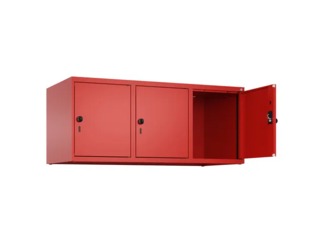 opzetkast,v. locker,3vak.,vak B 400mm,HxBxD 500x1200x500mm