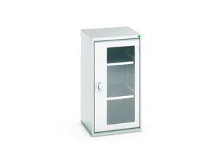 vitrinekast 1000x525x550mm 2xStalen bodem romp RAL7035 front RAL7035 - 1