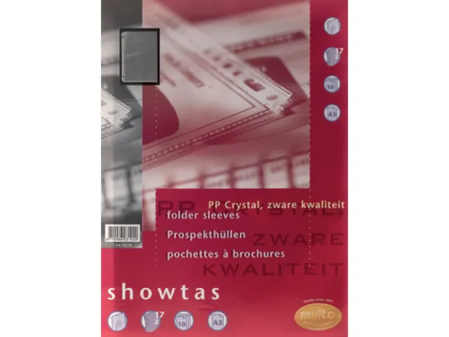 Showtas Multo A4 23-gaats PP 120micron glad glashelder 10 stuks