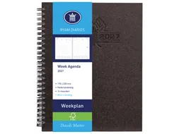 Agenda 2027 Ryam Weekplan Wire-o 7dagen/2pagina's zwart