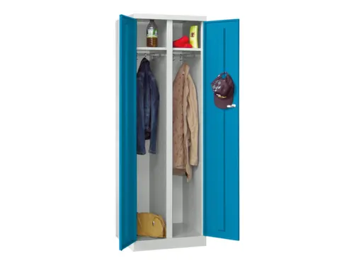 kleding-/wasgoedkast,HxBxD 1800x600x500mm,RAL7035,front RAL5012