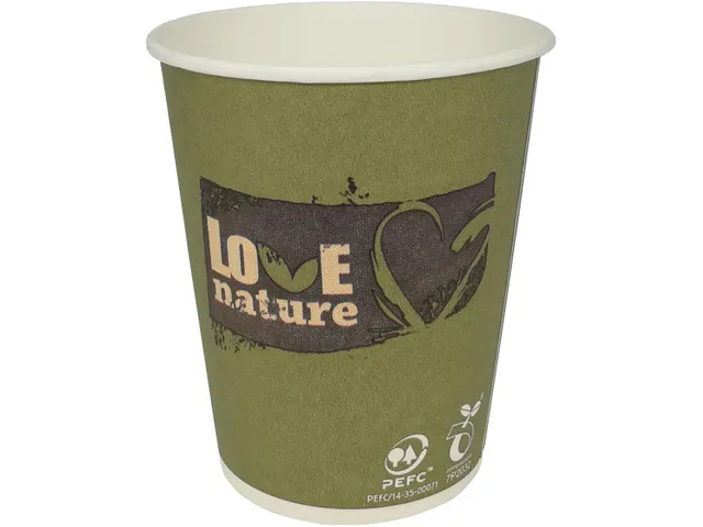 Drinkbeker Love Nature Bio-karton 150ML Pak van 100 Stuks